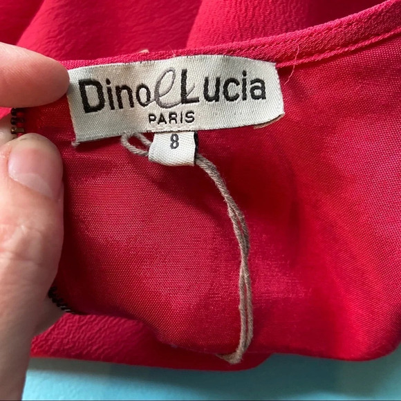 BNWOT Girls Dino e Lucia pink Phoenix dress  in size girls 8 - Picture 8 of 8